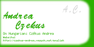 andrea czekus business card